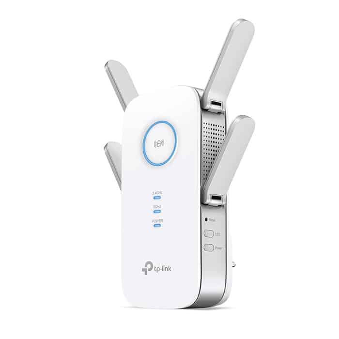 166556670003 موسع نطاق WiFi TP-Link RE650 AC2600 – مزدوج النطاق لتعزيز سرعة واستقرار الإنترنت باللون الأبيض - الصورة 1
