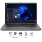 لاب توب HP 15-DW3032NX بمعالج Intel Core i3-1125G4، ذاكرة رام 4 جيجابايت، قرص تخزين 256 جيجابايت SSD، شاشة 15.6 بوصة HD، نظام Free DOS، اللون رمادي تشوك بورد.
