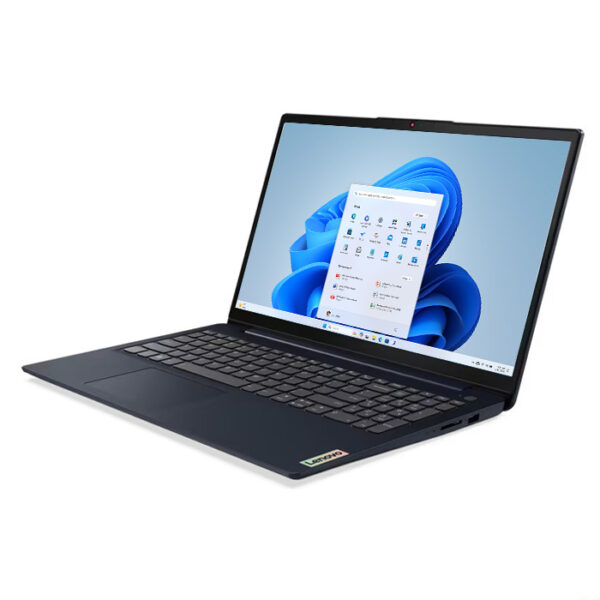 لابتوب لينوفو IdeaPad 3 15IAU7 (82RK00VKAD)، معالج Intel Core i5-1235U من الجيل الثاني عشر، ذاكرة RAM سعة 8 جيجابايت، قرص SSD بسعة 512 جيجابايت، شاشة 15.6 بوصة FHD، بدون نظام تشغيل (Free DOS)، لون أزرق عميق (Abyss Blue)