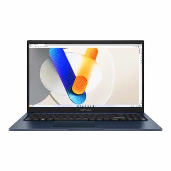 لابتوب آسوس VivoBook 15 X1504ZA-NJ183، معالج Intel Core i7-1255U من الجيل الثاني عشر، ذاكرة RAM سعة 16 جيجابايت، قرص SSD بسعة 512 جيجابايت، شاشة 15.6 بوصة FHD، نظام تشغيل Windows 11، لون Quiet Blue