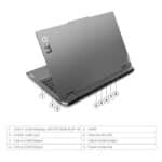 ⁦لينوفو LOQ (83DV007WAD) – معالج Intel Core i7-13650H – ذاكرة 16 جيجابايت – 512 جيجابايت SSD – كرت شاشة NVIDIA RTX 4060 8GB – شاشة 15.6 بوصة FHD – نظام DOS⁩ - الصورة ⁦2⁩