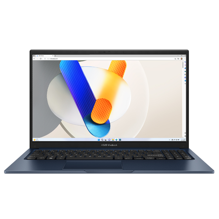 010500700015 لابتوب اسوس X1504VA-NJ107 بمعالج انتل كور i7-1355U، ذاكرة 16 جيجابايت، تخزين 1 تيرابايت SSD، شاشة 15.6 بوصة FHD، كارت شاشة مدمج، لون أزرق هادئ، نظام دوس - الصورة 1