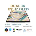 ⁦أسوس ZenBook Duo UX8406MA-OLED171G – Ultra 7 155H – 16 جيجابايت رام – 1 تيرابايت SSD – شاشة OLED WQXGA مقاس 14 بوصة – ويندوز 11 – رمادي إنكويل⁩ - الصورة ⁦8⁩