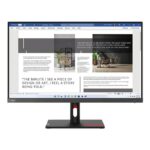 شاشة Lenovo ThinkVision S27i-30 – مقاس 27 بوصة، دقة Full HD 1920x1080، لوحة IPS، معدل تحديث 100 هرتز، زمن استجابة 4 مللي ثانية، إضاءة زرقاء منخفضة طبيعية – أسود – موديل 63DFKAT4UK