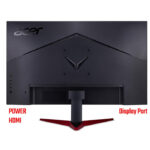 ⁦شاشة الألعاب أيسر نيترو VG270 Sbmiipx مقاس 27 بوصة بدقة فل إتش دي، لوحة IPS، تردد حتى 165 هرتز مع تقنية فري سينك، وزمن استجابة يصل إلى 0.1 مللي ثانية، مزودة بمنافذ DisplayPort وHDMI، باللون الأسود⁩ - الصورة ⁦2⁩