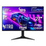 شاشة آيسر VG273EBMIIX بحجم 27 بوصة – دقة Full HD (1920x1080)، زمن استجابة 1 مللي ثانية، معدل تحديث 165Hz، HDMI، FreeSync، اللون الأسود