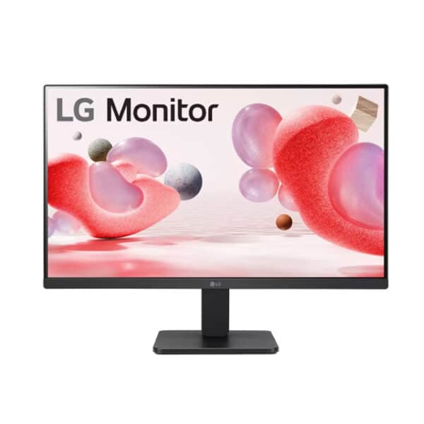 شاشة LG 24MR400-B – مقاس 24 بوصة، دقة Full HD، لوحة IPS، معدل تحديث 100 هرتز، زمن استجابة 5 مللي ثانية، دعم AMD FreeSync، لون أسود