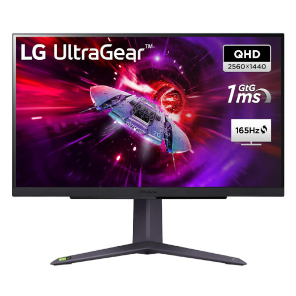 LG UltraGear Gaming Monitor 27GR75Q – 27 Inch, QHD 2K Resolution, 165Hz Refresh Rate, IPS Panel, HDR10, HDMI