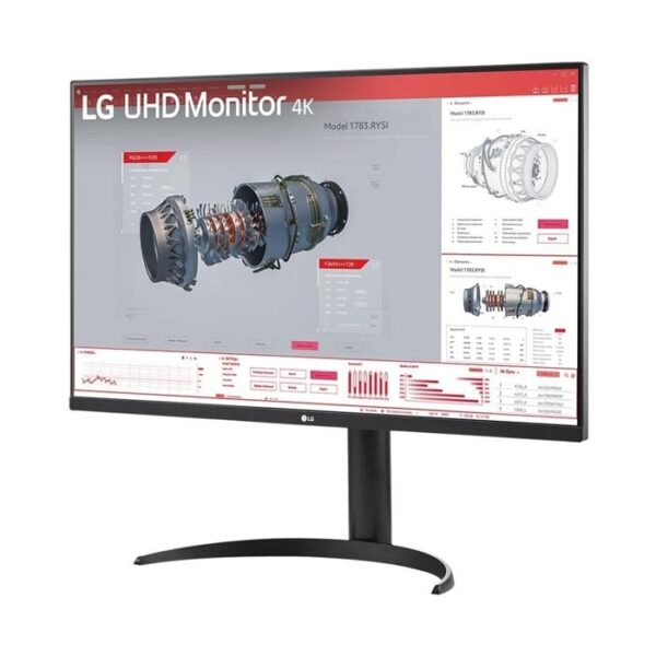 شاشة الألعاب إل جي UltraGear 32BR55U-B – مقاس 32 بوصة، دقة 4K، دعم HDR10، منافذ USB وType-C، لون أسود