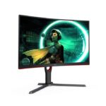 ⁦شاشة الألعاب AOC CQ27G3Z مقاس 27 بوصة – دقة 2560×1440 QHD، لوحة VA منحنية، معدل تحديث 240 هرتز، زمن استجابة 0.5 مللي ثانية، تقنية Adaptive Sync، انحناء 1500R، منافذ HDMI + DisplayPort، اللون الأسود⁩ - الصورة ⁦8⁩