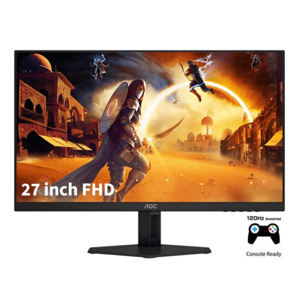 شاشة الألعاب AOC 27G4E – مقاس 27 بوصة، دقة FHD، لوحة IPS، معدل تحديث 180 هرتز، زمن استجابة 1 مللي ثانية، تصميم مخصص للاعبين المحترفين