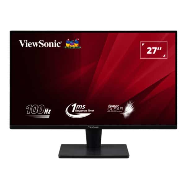شاشة ViewSonic VA2715-H مقاس 27 بوصة – فل اتش دي، لوحة VA، معدل تحديث 100Hz، زمن استجابة 1ms، منافذ VGA و HDMI، لون أسود