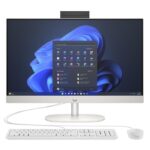 كمبيوتر HP 245 G10 الكل في واحد – معالج AMD Ryzen 7 7730U، ذاكرة 8 جيجابايت DDR4، تخزين 512 جيجابايت M.2 SSD، شاشة 23.8 بوصة FHD IPS، أبيض، بدون نظام تشغيل