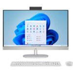 كمبيوتر HP 27-CR0002I الكل في واحد – معالج Intel Core i7-1355U، ذاكرة 16 جيجابايت، تخزين 512 جيجابايت SSD، شاشة 27 بوصة تعمل باللمس FHD، بلوتوث، أبيض