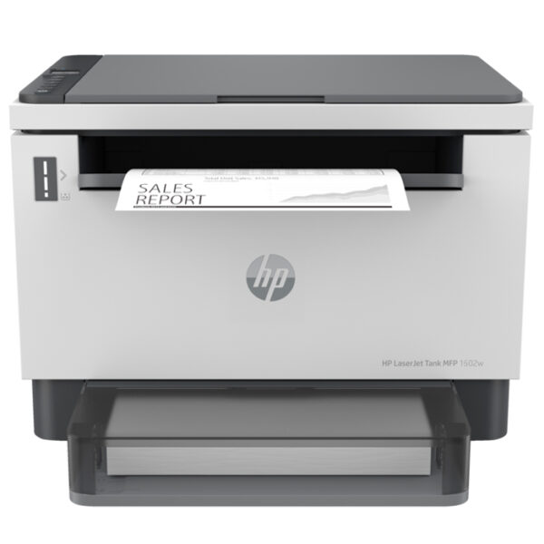 طابعة HP LaserJet Tank MFP 1602w – طابعة ليزر أحادية اللون لاسلكية، طباعة، نسخ، مسح ضوئي، خزان حبر عالي السعة، واي فاي وUSB