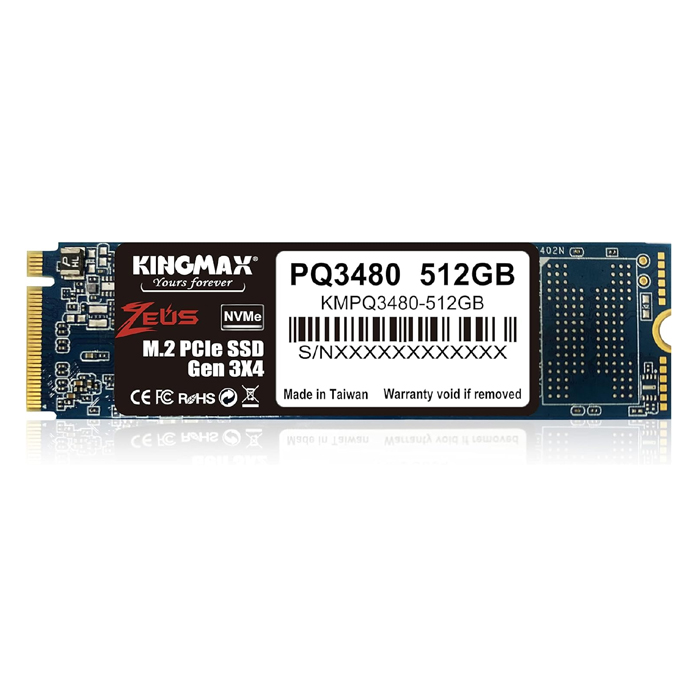 052592840001 KINGMAX PCIe NVMe Gen3x4 SSD – 512GB High-Speed M.2 2280 Solid State Drive, Ultra-Fast Read/Write, Ideal for Gaming, Laptops & High-Performance PCs - Image 1