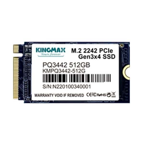 قرص الحالة الصلبة كينغ ماكس PQ3442 M.2 2242 PCIe Gen3x4 – سعة 512 جيجابايت، بسرعة تصل إلى 2400 ميجابايت في الثانية، يتميز بأداء عالٍ وتصميم مضغوط مناسب للأجهزة المحمولة وأجهزة الحاسوب الصغيرة