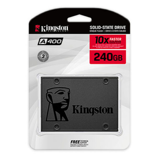 Kingston A400 240GB SATA SSD – 2.5-Inch Internal Drive, High-Speed Performance and Durability for Laptops and Desktops