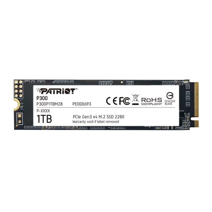 052902860001 Patriot P300 1TB M.2 2280 PCIe Gen3x4 NVMe SSD – Up to 3000MB/s Read & 2000MB/s Write Speeds - Image 1