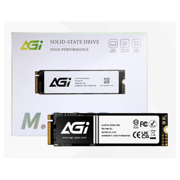 SSD AGI AI198 512GB M.2 2280 PCIe Gen 3x4 – Up to 2050MB/s Read, 1650MB/s Write, High-Speed Storage for Laptops and Desktops