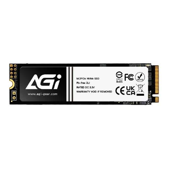 052982840002 SSD AGI AI298 512GB M.2 2280 PCIe Gen 3x4 – Up to 2400MB/s Read, 1800MB/s Write, High-Speed Storage for Laptops and Desktops - Image 1