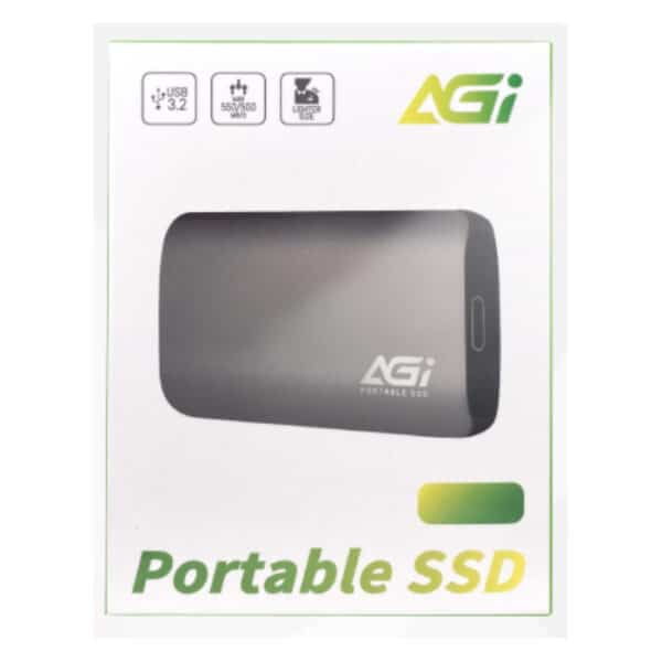 Portable SSD AGI ED138 1TB – Up to 550MB/s Read, 500MB/s Write, External Storage for Laptops and Desktops