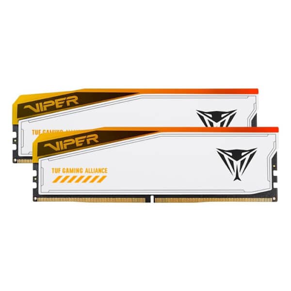 ذاكرة Patriot Viper Elite 5 RGB TUF Gaming DDR5 32GB (16x2) 6600MT/s CL34 White H/S Kit