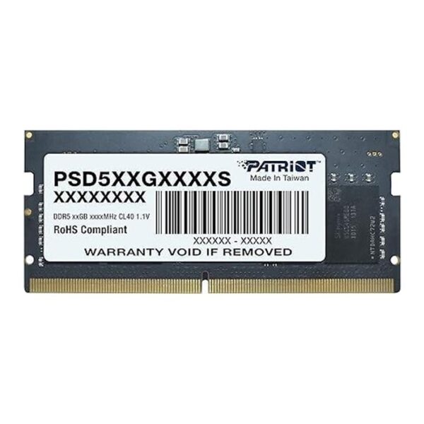 ذاكرة باتريوت DDR5 5600 ميجاهرتز 16 جيجابايت للابتوب – أداء عالي السرعة وكفاءة طاقة محسّنة