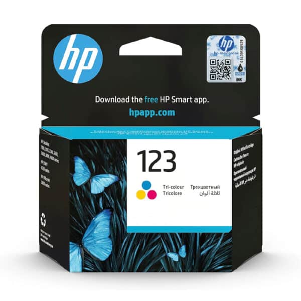 Original HP DeskJet 123 Color Ink Cartridge – Tri-Color (Cyan, Magenta, Yellow)
