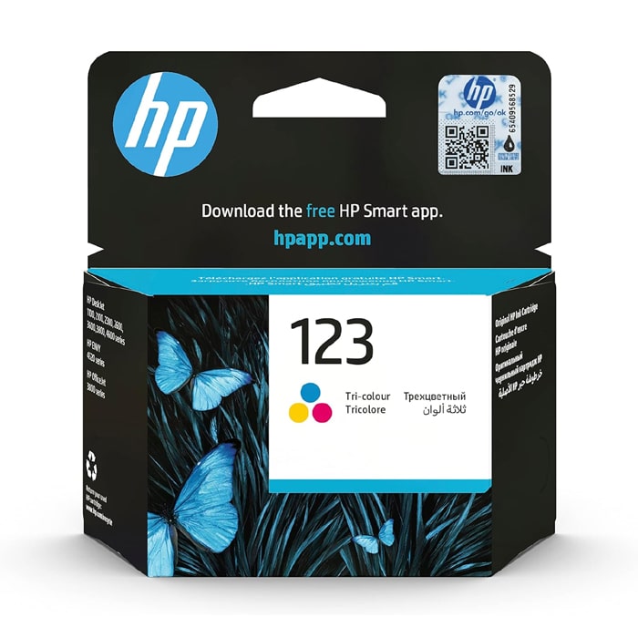 094004020007 Original HP DeskJet 123 Color Ink Cartridge – Tri-Color (Cyan, Magenta, Yellow) - Image 1