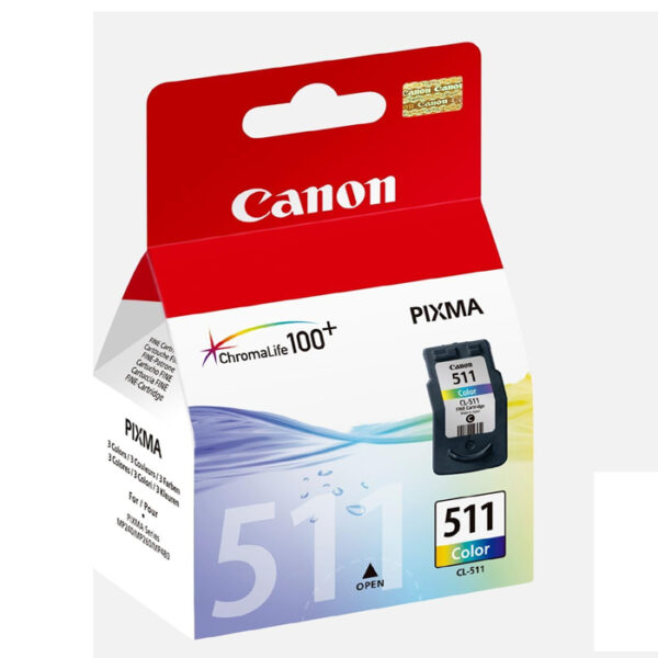 خرطوشة حبر ملونة أصلية لطابعة Canon DeskJet 511 – ثلاثية الألوان (سماوي، أرجواني، أصفر)