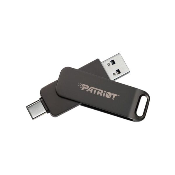 Patriot Rage R550 256GB USB 3.2 Gen 1 Flash Drive (Swing Type A+C, Dark Shadow)