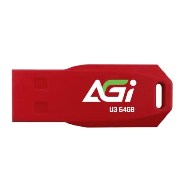 فلاش AGI – سعة 64 جيجابايت – USB 3.2 – أحمر – موديل AGI064GBRUP138