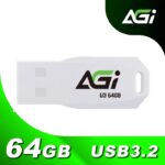 فلاش AGI – سعة 64 جيجابايت – USB 3.2 – أبيض – موديل AGI064GBWUP138