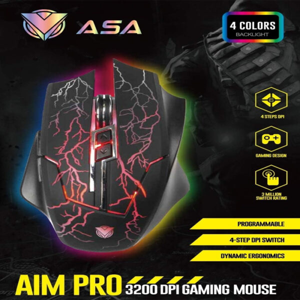 ASA Gaming Mouse AIM PRO – Precision & Pro Performance
