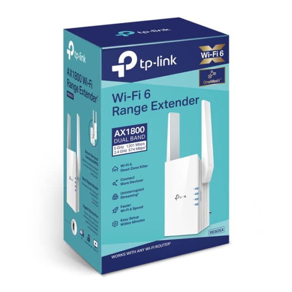 TP-Link RE605X AX1800 Wi-Fi 6 Range Extender - Dual Band