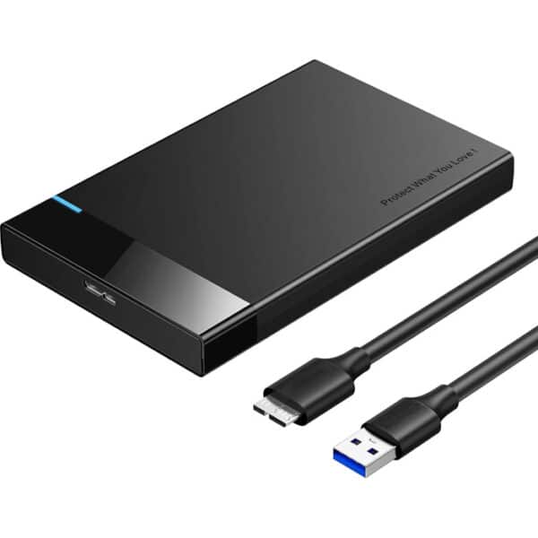 حافظة HDD مقاس 2.5 بوصة SATA إلى USB 3.0 (معدنية)