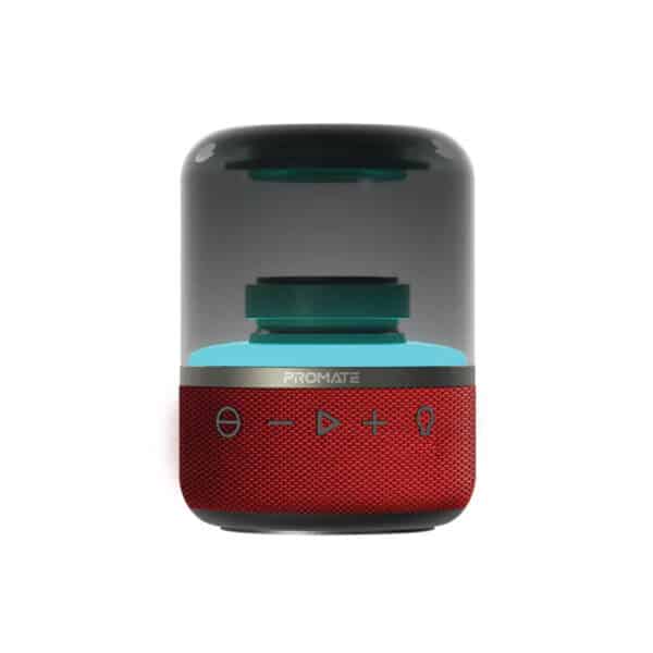 سماعة بلوتوث Promate Glitz - لون أحمر - 8W