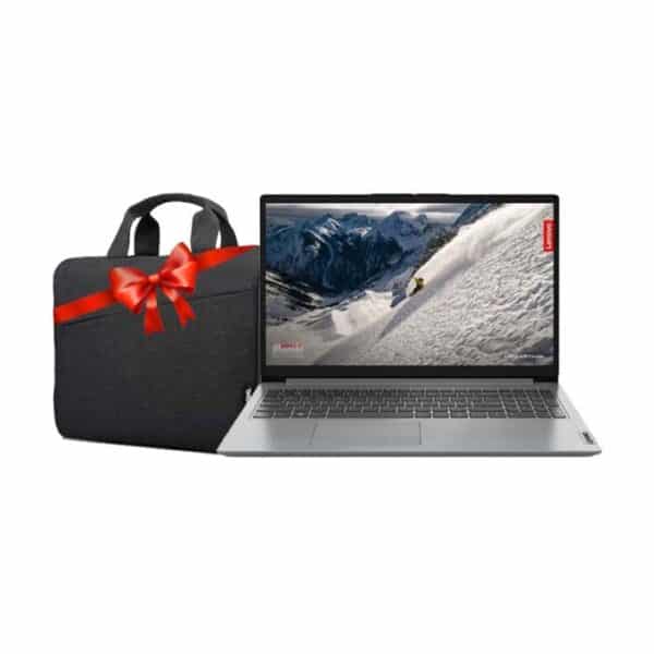 لينوفو IdeaPad 1 15IGL7 (82LX00DJAD) – معالج إنتل سيليرون N4500، ذاكرة 4 جيجابايت، تخزين 256 جيجابايت SSD، شاشة 15.6 بوصة HD، نظام ويندوز 11، اللون الرمادي السحابي + حقيبة مجانية