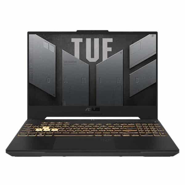 لاب توب ASUS TUF Gaming FX507ZC4-HN008 – إنتل كور i7-12700H، رام 16 جيجابايت، SSD بسعة 512 جيجابايت، كرت شاشة NVIDIA GeForce RTX 3050 بسعة 4 جيجابايت، شاشة 15.6 بوصة FHD، نظام تشغيل ويندوز 11، اللون ميكا رمادي