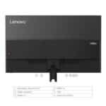 ⁦شاشة Lenovo ThinkVision S27i-30 – مقاس 27 بوصة، دقة Full HD 1920x1080، لوحة IPS، معدل تحديث 100 هرتز، زمن استجابة 4 مللي ثانية، إضاءة زرقاء منخفضة طبيعية – أسود – موديل 63DFKAT4UK⁩ - الصورة ⁦2⁩