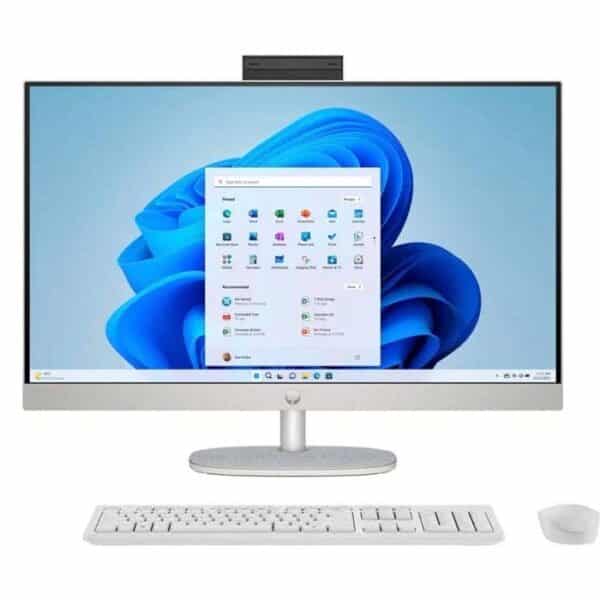 جهاز HP 27-CR0002i الكل في واحد – معالج Intel Core i7-1355U، ذاكرة 16 جيجابايت، تخزين SSD بسعة 512 جيجابايت، شاشة تعمل باللمس مقاس 27 بوصة FHD، نظام تشغيل Windows 11، اللون الأبيض