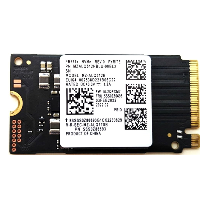 052862840001 وحدة تخزين SSD سامسونج 512 جيجابايت – M.2 PCIe Gen4x4 (2242) - الصورة 1