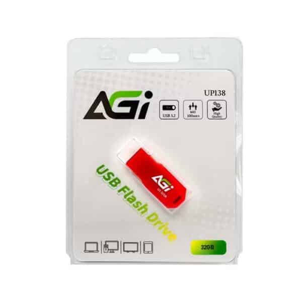 فلاش AGI – سعة 32 جيجابايت – USB 3.2 – أحمر – موديل AGI032GBRUP138