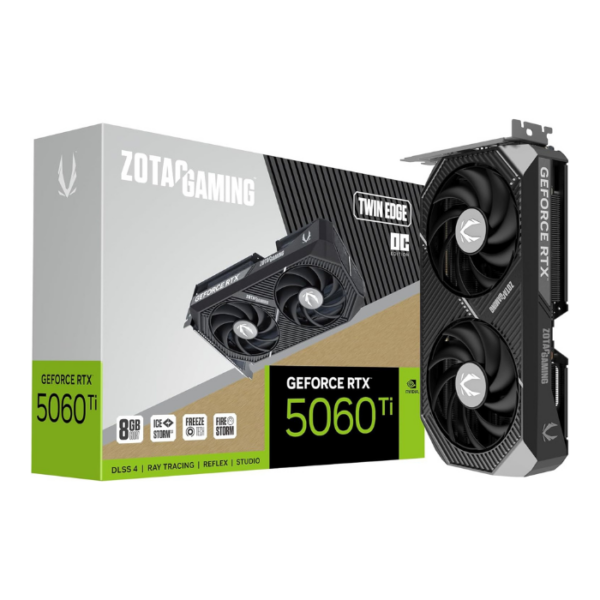 بطاقة الرسوميات ZOTAC GAMING GeForce RTX 5060 Ti Twin Edge بسعة 8 جيجابايت