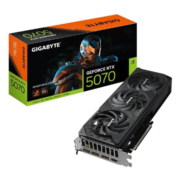 بطاقة الرسوميات GIGABYTE GeForce RTX 5070 WINDFORCE SFF X3 بسعة 12 جيجابايت