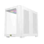 ⁦كيس كمبيوتر PANO G20A أبيض قطبي - تصميم منحني - ARGB عكسي - مع جهاز تحكم عن بعد⁩ - الصورة ⁦7⁩