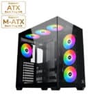 ⁦كيس الألعاب XIGMATEK AQUA V AIR ATX مع 7 مراوح - اللون الأسود⁩ - الصورة ⁦7⁩