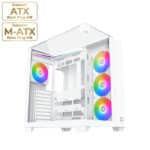 كيس الألعاب XIGMATEK AQUA V ATX مع 7 مراوح – اللون الأبيض