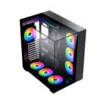 ⁦كيس XIGMATEK AQUA V ATX متوسط الحجم مع 7 مراوح ARGB مثبتة مسبقًا – أسود⁩ - الصورة ⁦8⁩
